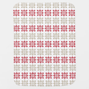 Traditional Latvian SUN sign geometric pattern VI Swaddle Blanket