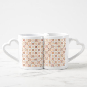 Traditional Latvian SUN sign geometric pattern VII Coffee Mug Set