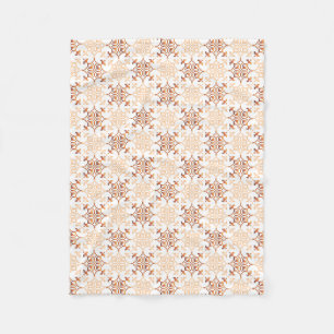 Traditional Latvian SUN sign geometric pattern VII Fleece Blanket