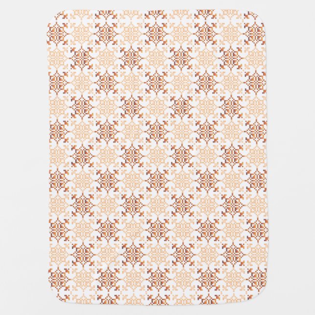 Traditional Latvian SUN sign geometric pattern VII Swaddle Blanket (Front)