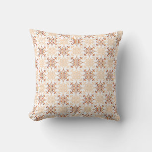Traditional Latvian SUN sign geometric pattern VII Throw Pillow
