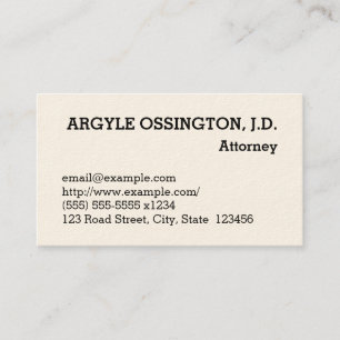 Traditional, Law Professional Business Card