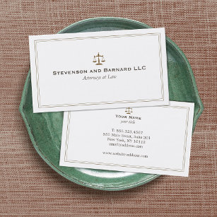 Traditional Lawyer Justice Scale Business Card