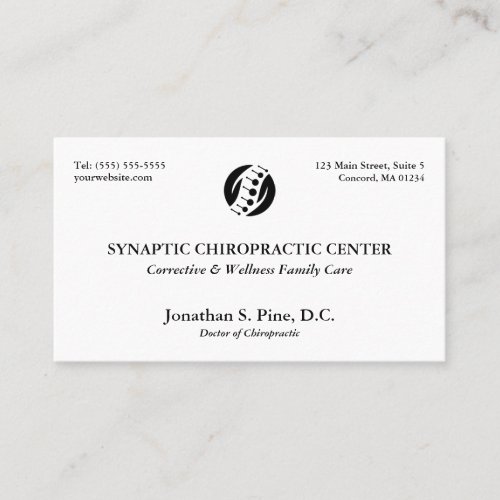 Traditional Layout Chiropractic Appointment Cards
