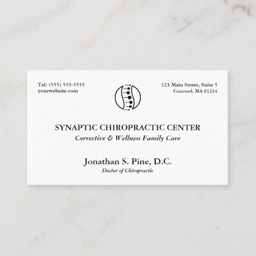 Traditional Layout Chiropractic Appointment Cards