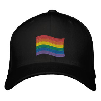 Traditional LGBTQ+ Pride Flag Embroidered Baseball Cap