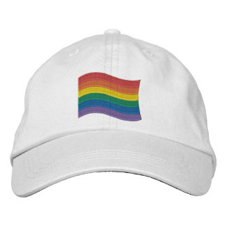 Traditional LGBTQ+ Pride Flag Embroidered Baseball Cap