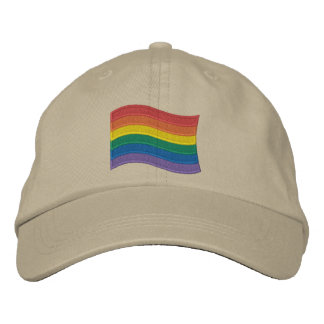 Traditional LGBTQ+ Pride Flag Embroidered Baseball Cap