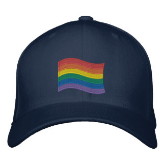 Traditional LGBTQ+ Pride Flag Embroidered Baseball Cap