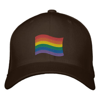 Traditional LGBTQ+ Pride Flag Embroidered Baseball Embroidered Baseball Cap