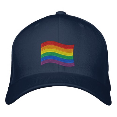 Traditional LGBTQ Pride Flag Embroidered Baseball Embroidered Baseball Cap
