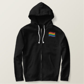 Traditional LGBTQ+ Pride Flag Embroidered Hoodie