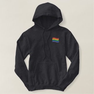 Traditional LGBTQ+ Pride Flag Embroidered Hoodie