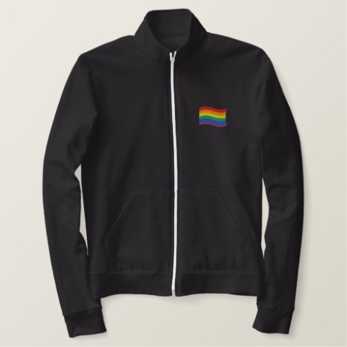 Traditional LGBTQ+ Pride Flag Embroidered Jacket