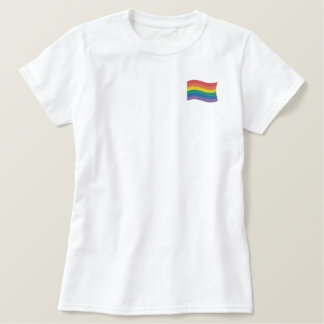 Traditional LGBTQ+ Pride Flag Embroidered Shirt