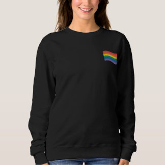 Traditional LGBTQ+ Pride Flag Embroidered Sweatshirt