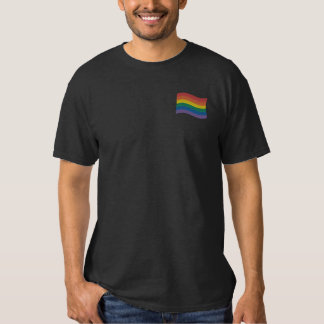 Traditional LGBTQ+ Pride Flag Embroidered T-Shirt