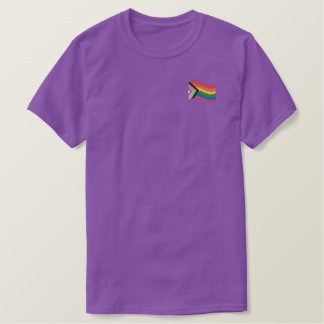 Traditional LGBTQ+ Pride Flag Embroidered T-Shirt