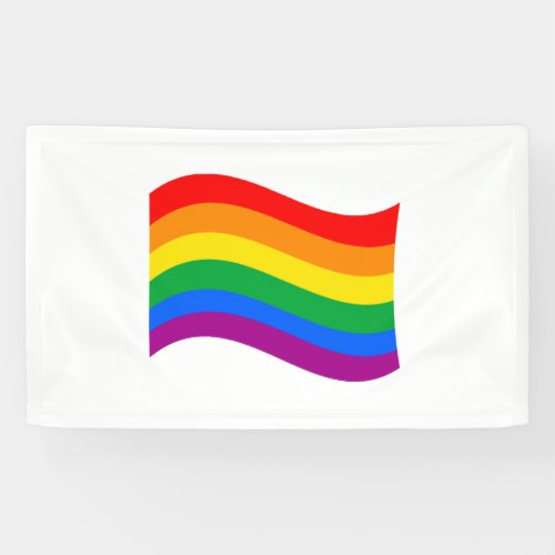 Traditional LGBTQ Pride Flag Wavy Banner