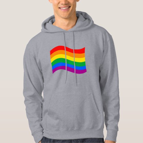 Traditional LGBTQ Pride Flag Wavy Hoodie