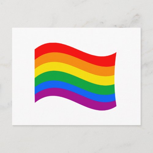 Traditional LGBTQ Pride Flag Wavy Postcard