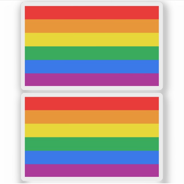 Traditional LGBTQIA+ Pride Flag Sticker (Front)