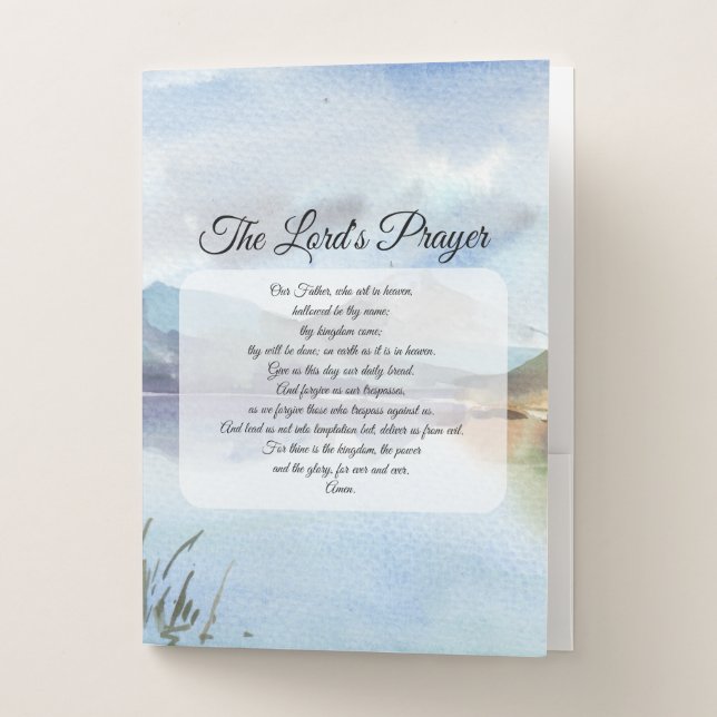 Traditional Lord's Prayer  Pocket Folder (Front)