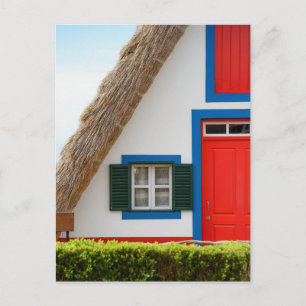 Traditional Madeira house in Santana Postcard