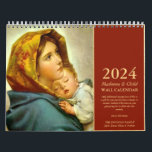 Traditional Madonna and Child Christmas Gift Calendar<br><div class="desc">This beautiful Madonna and Child themed calendar for 2024 features twelve art masterpieces from centuries past and would make a special Christmas gift for Catholics and other Christians on your list. Each month also includes a beautiful verse of scripture relating to the Virgin Mary and the infant Jesus. On the...</div>