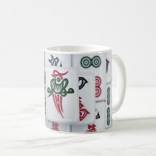 Traditional Mahjong Tiles Pattern Print Classic Coffee Mug