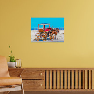 Traditional Maltese Horse Carriage (Karozzin) in V Poster