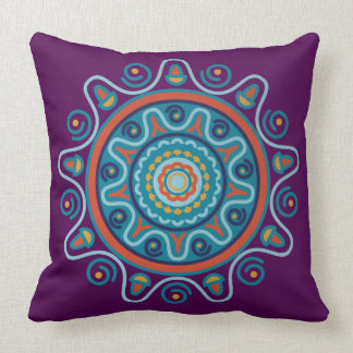 Traditional Mandana - Indian Art Throw Pillow