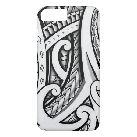 Traditional Maori Style Tattoo Design Iphone 8 Plus/7 Plus Case