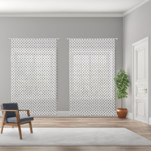 Traditional Mari Gras colored Fleur de Lis pattern Sheer Curtains