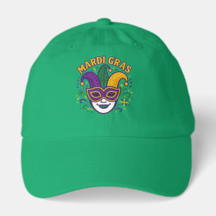 Traditional Mari Gras colored mask Hat