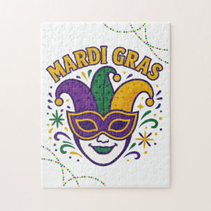 Traditional Mari Gras colored mask Jigsaw Puzzle