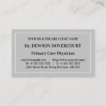 [ Thumbnail: Traditional Medical Professional Business Card ]