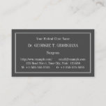 [ Thumbnail: Traditional Medical Specialist Business Card ]