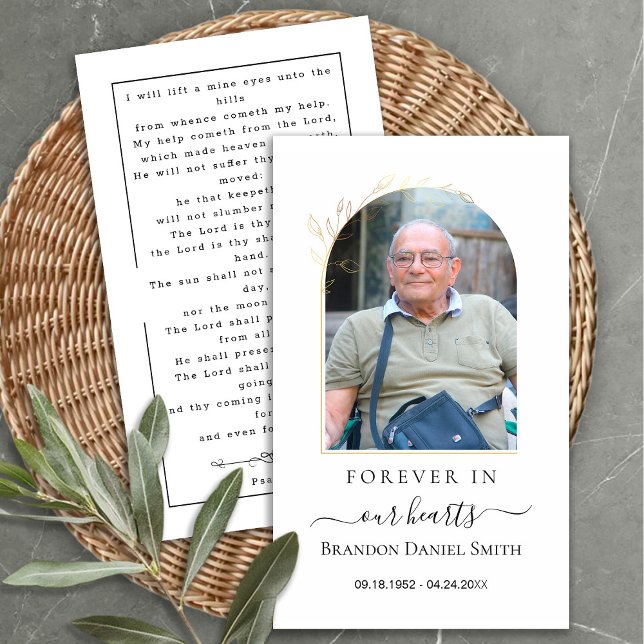 Traditional Memorial Prayer Card with Photo (Creator Uploaded)
