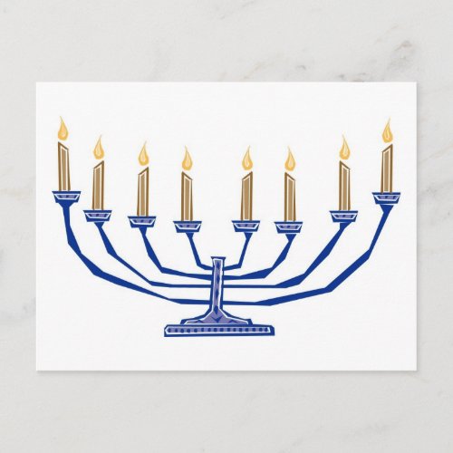 Traditional Menorah Postcard