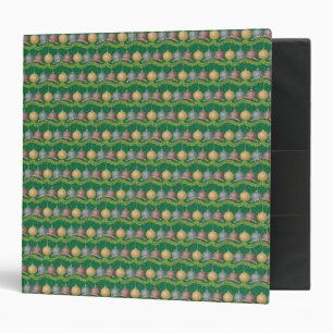 Traditional Merry Christmas green ball ornaments 3 Ring Binder