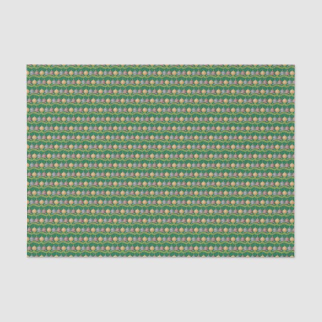 Traditional Merry Christmas green ball ornaments Tissue Paper (Front)