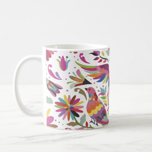 Traditional Mexican Birds and Flowers Mug