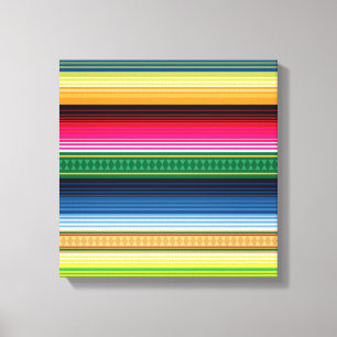 Traditional Mexican Blanket Serape Canvas Print