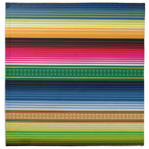 Traditional Mexican Blanket Serape Cloth Napkin