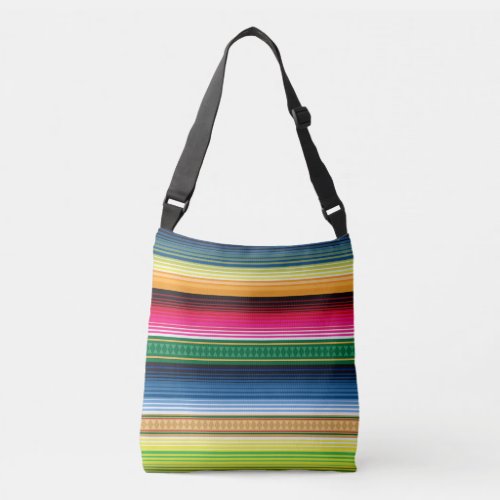 Traditional Mexican Blanket Serape Crossbody Bag