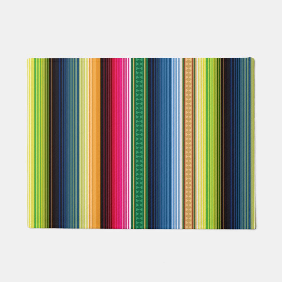 Traditional Mexican Blanket Serape Doormat Zazzle