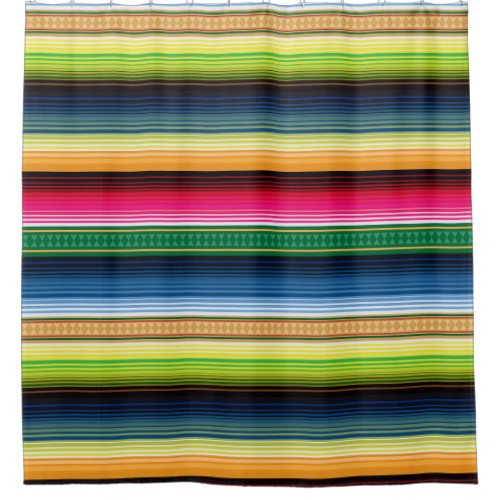 Traditional Mexican Blanket Serape Shower Curtain