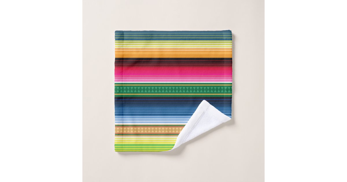 Traditional Mexican Blanket Serape Wash Cloth Zazzle