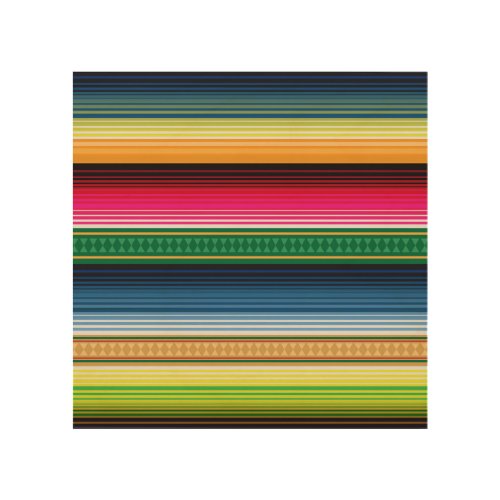 Traditional Mexican Blanket Serape Wood Wall Art